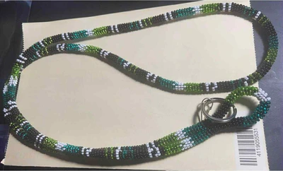 Handmade beaded lanyard design 26 from Thunder Bay